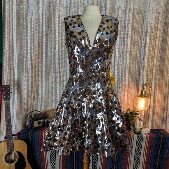 Bronx and Banco Nina Sequin Fit & Flare Dress - Picture 2 of 7